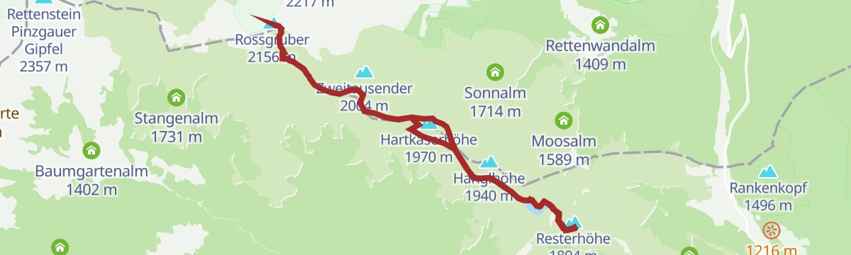 Route map: Mittersill: Roßgruber Wegnr. 61A